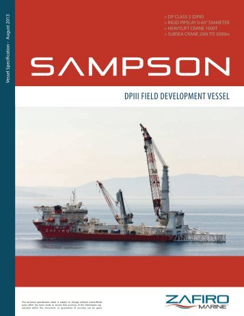 Download a PDF of Sampson's specifications. - Zafiro Marine