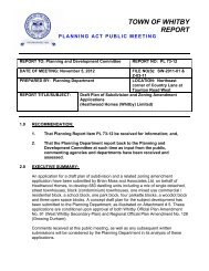 report pl73-12: re: draft plan of subdivision and ... - Town of Whitby