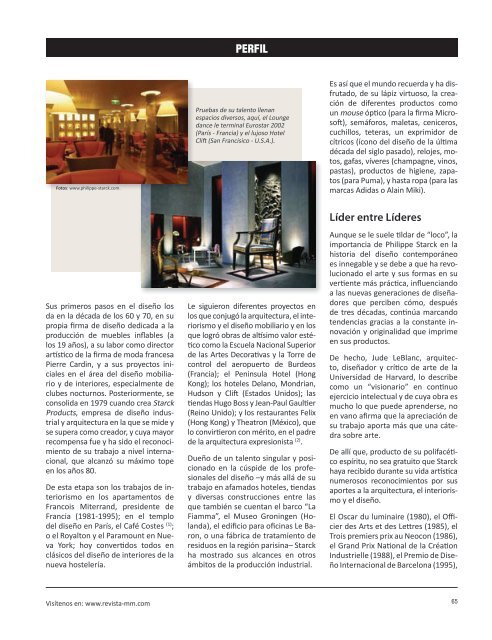 Perfil Philippe Starck - Revista El Mueble y La Madera