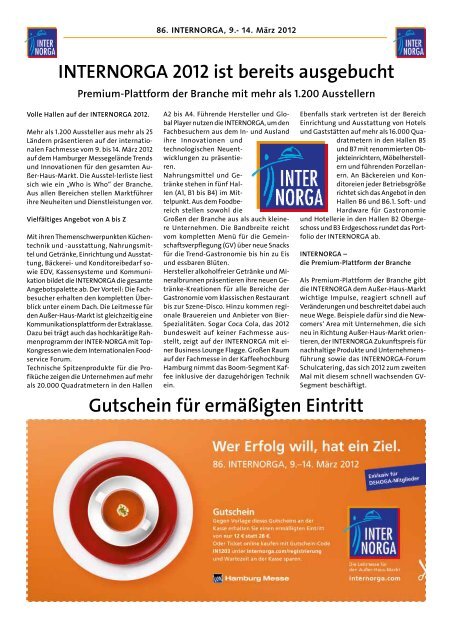 DEHOGA Magazin Nr. 2 März/April 2012 - DEHOGA Niedersachsen