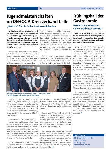 DEHOGA Magazin Nr. 2 März/April 2012 - DEHOGA Niedersachsen