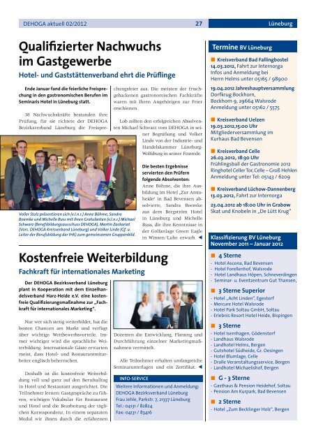 DEHOGA Magazin Nr. 2 März/April 2012 - DEHOGA Niedersachsen