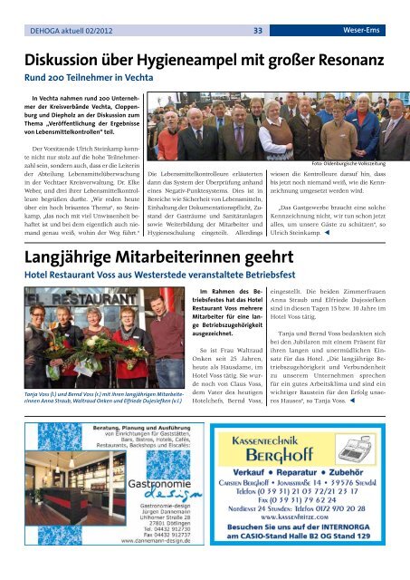 DEHOGA Magazin Nr. 2 März/April 2012 - DEHOGA Niedersachsen