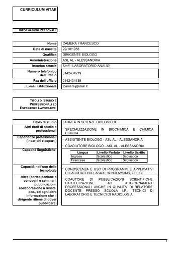 curriculum vitae - ASL AL