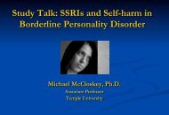 handouts â Dr. McCloskey - Borderline Personality Disorder