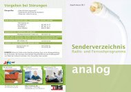 Senderliste Analog-TV [PDF, 2.00 MB] - Ziknet