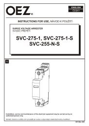 SvodiÄ pÅepÄtÃ­ - SVC-275-1, SVC-275-1-S, SVC-255-N-S - OEZ