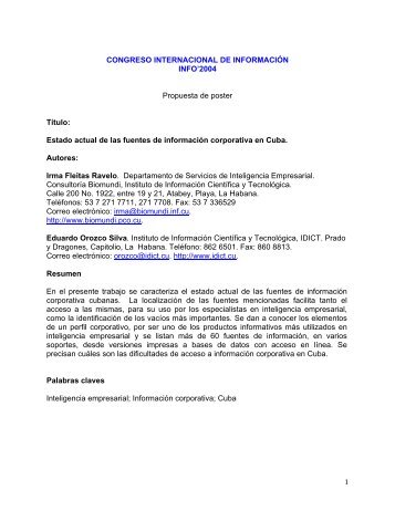 o documento PDF - Biblioteca Virtual de las Ciencias en Cuba