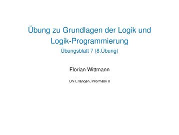 Ãbung zu Grundlagen der Logik und Logik-Programmierung