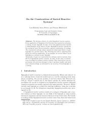 On the Construction of Sorted Reactive Systems*