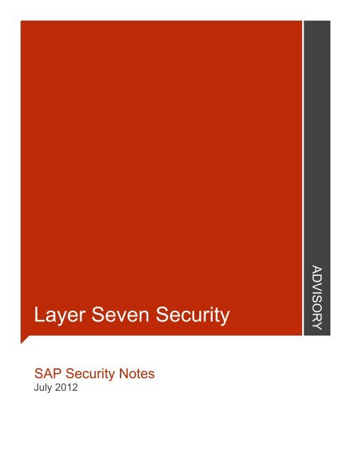 July - Layer Seven Security
