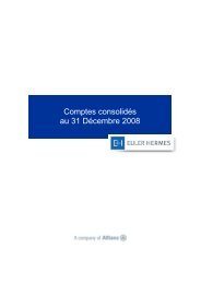 annexes aux comptes consolides - Euler Hermes