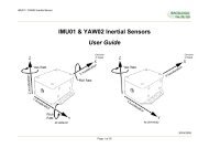 IMU01 & YAW02 Inertial Sensors User Guide - Racelogic