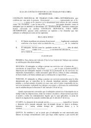 Contrato Individual de Trabajo por Obra Determinada