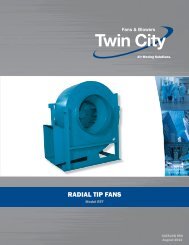 RTF - Radial Tip Fans - Catalog 950 - Twin City Fan & Blower