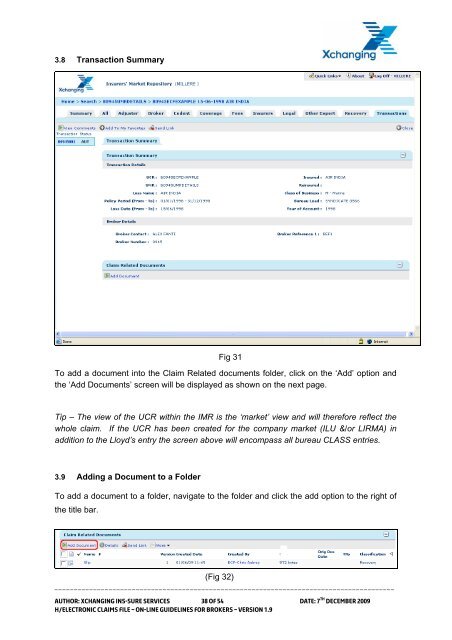 Electronic Claims File On-line Guidelines for Brokers Version 1.9 ...