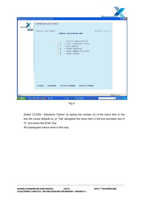 Electronic Claims File On-line Guidelines for Brokers Version 1.9 ...