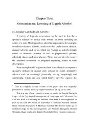 Chapter Three Orientation and Licensing of English Adverbs*