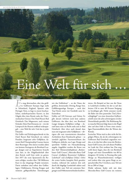 38 Golf-Ziele für den Frühling - 1Golf.eu