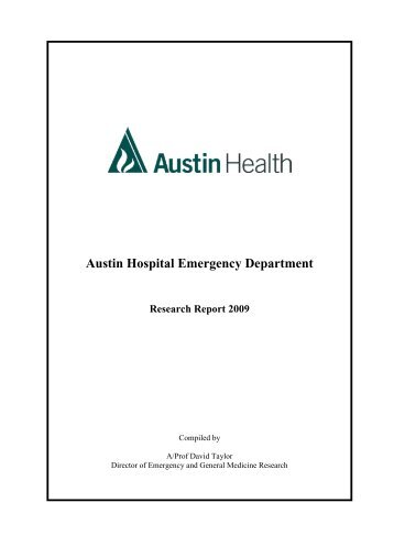 Emergency Department Research Report 2009 - Austin Health