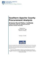 Southern Apache County Procurement Analysis - Northern Arizona ...