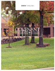 DMIN TIMELINE - Covenant Theological Seminary
