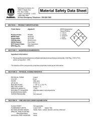 Material Safety Data Sheet - Mcgrayel Co. Easy Care Products