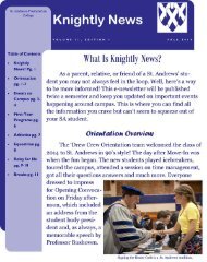 October 2010 Knightly News Final Edit - St. Andrews University