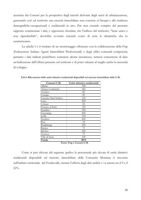 Rapporto socio-demografico ed economico della Valle Seriana ...