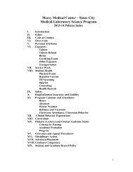 Program Policies - Mercy Medical Center Sioux City