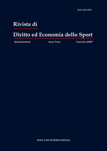 Rivista di Diritto ed Economia dello Sport - Rdes.it