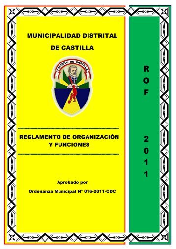 R O F 2 0 1 1 - Municipalidad Distrital de Castilla