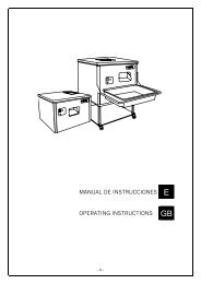 manual de instrucciones e operating instructions gb - InterGastro