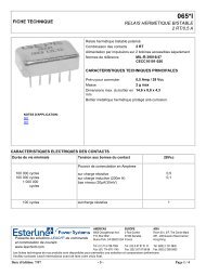 fiche technique relais hermetique bistable 2 rt/0,5 a - Leach ...