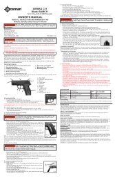 OWNER'S MANUAL - Crosman