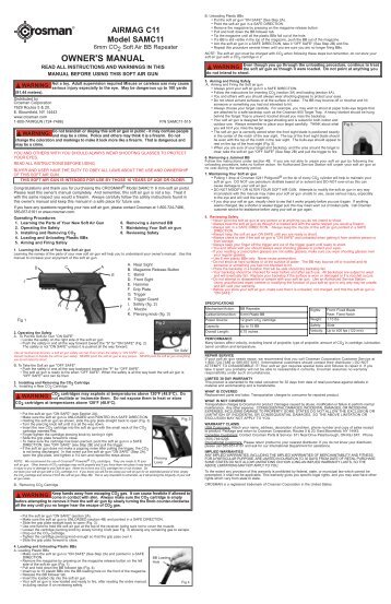 OWNER'S MANUAL - Crosman