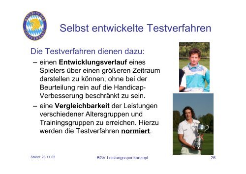 BGV-Leistungssportkonzept - Bayerischer Golfverband