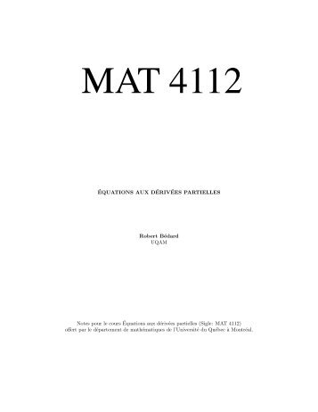 MAT4112. - LaCIM - UQAM