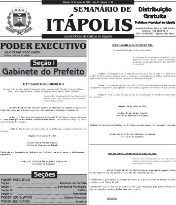 PODER EXECUTIVO Gabinete do Prefeito - Prefeitura Municipal de ...