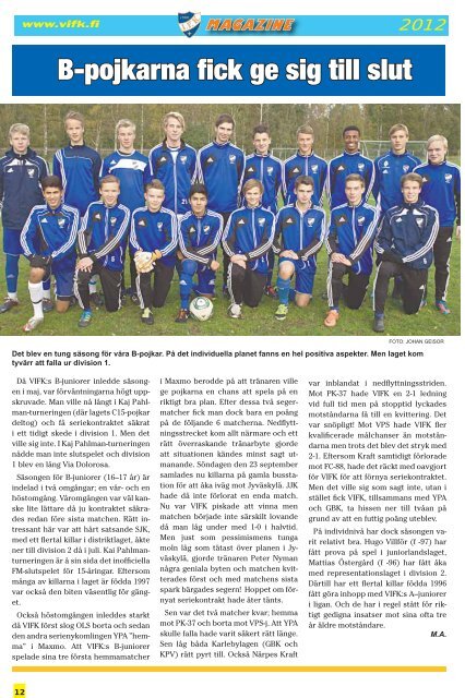 Luton & Fulham Academy, s. 18-21 âBÃ¶niâ Sundqvist, s. 8-9 - Vifk