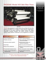 PHOENIX Model WX Belt Filter Press