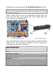 Installation and mounting manuals for EK mosfet water block: - EKWB