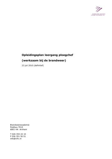 Ploegchef Opleidingsplan.pdf - Brandweer Nederland