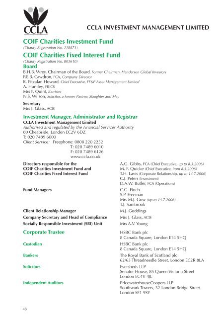 COIF Charity Funds - CCLA