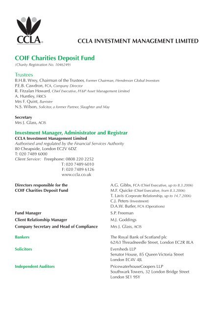 COIF Charity Funds - CCLA