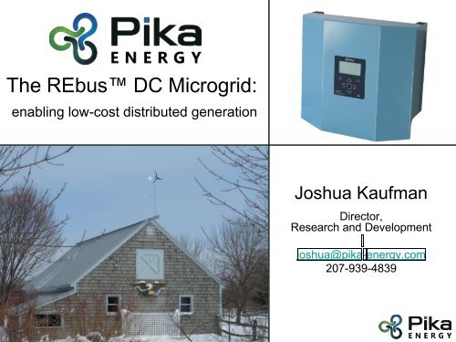 The REbusâ¢ DC Microgrid: - Small Wind Conference