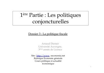 Les politiques conjoncturelles - site de ressources en Ã©conomie