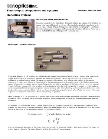 Electro-optic components and systems - BFi OPTiLAS A/S