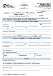 Application form to transfer prescribed ... - City of Whittlesea