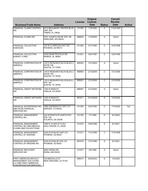 collection agencies license information - Colorado Attorney General